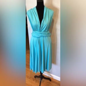 Hot in Hollywood icon convertible dress, teal size large